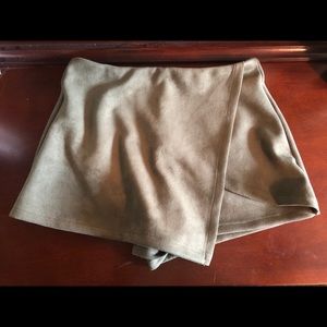 suede mini skort